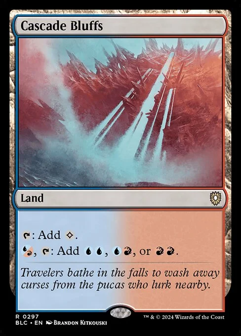Cascade Bluffs, carta Magic di tipo Land illustrata da Brandon Kitkouski