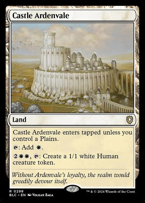 Castle Ardenvale, carta Magic di tipo Land illustrata da Volkan Baǵa