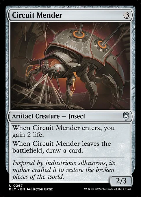Circuit Mender, carta Magic di tipo Artifact Creature — Insect illustrata da Hector Ortiz