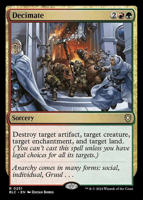 Decimate, carta Magic di tipo Sorcery illustrata da Zoltan Boros