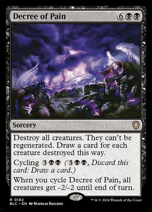 Decree of Pain, carta Magic di tipo Sorcery illustrata da Mathias Kollros