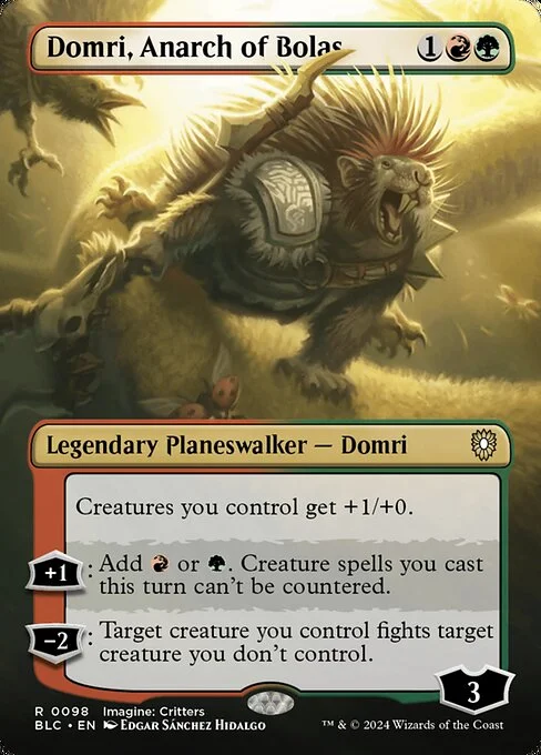 Domri, Anarch of Bolas, carta Magic di tipo Legendary Planeswalker — Domri illustrata da Edgar Sánchez Hidalgo