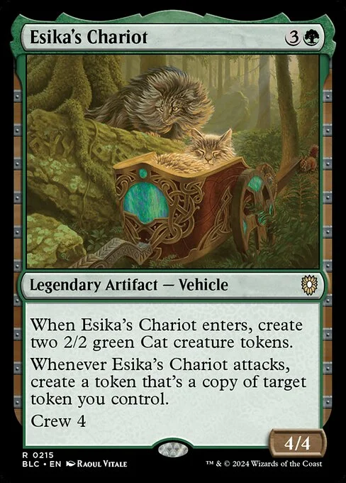 Esika's Chariot, carta Magic di tipo Legendary Artifact — Vehicle illustrata da Raoul Vitale