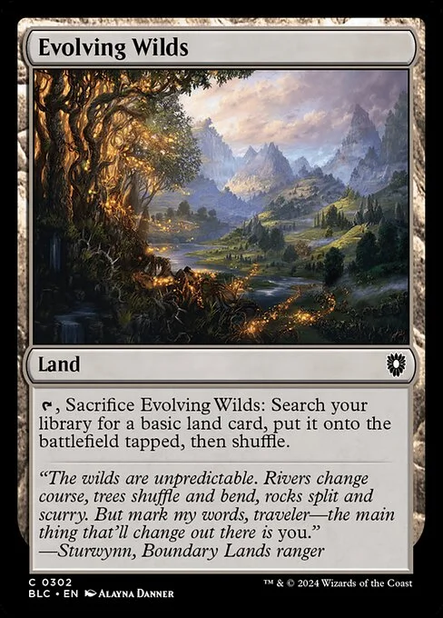 Evolving Wilds, carta Magic di tipo Land illustrata da Alayna Danner