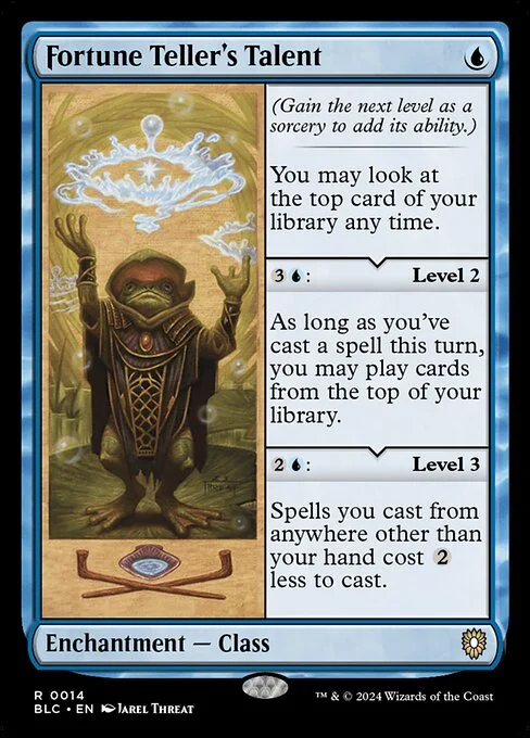 Fortune Teller's Talent, carta Magic di tipo Enchantment — Class illustrata da Jarel Threat