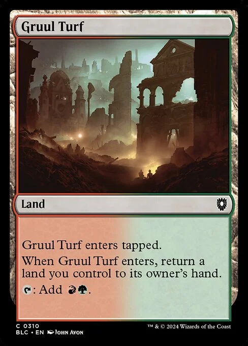 Gruul Turf, carta Magic di tipo Land illustrata da John Avon