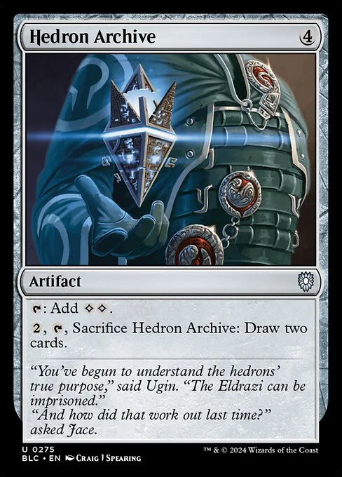 Hedron Archive, carta Magic di tipo Artifact illustrata da Craig J Spearing