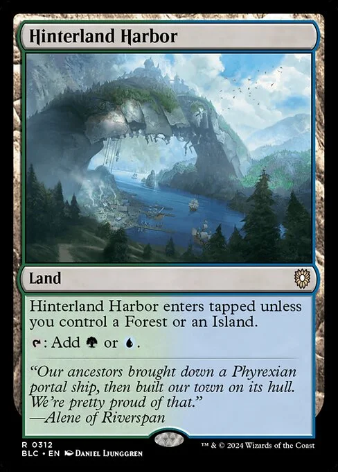 Hinterland Harbor, carta Magic di tipo Land illustrata da Daniel Ljunggren