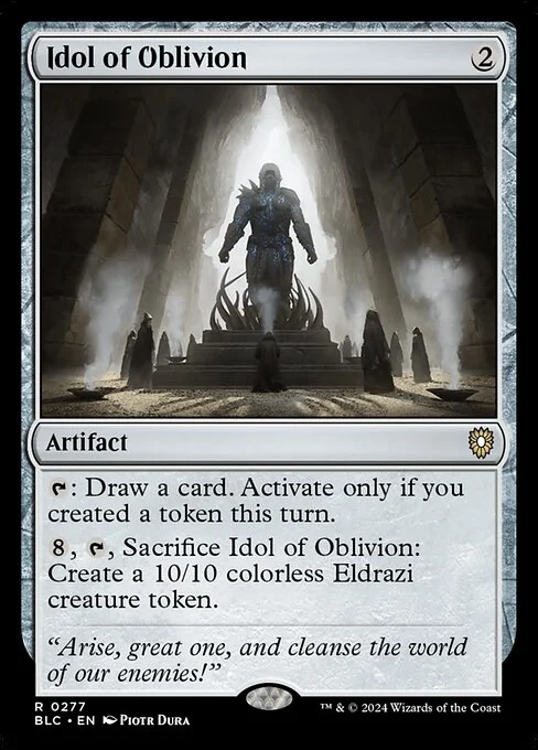 Idol of Oblivion, carta Magic di tipo Artifact illustrata da Piotr Dura