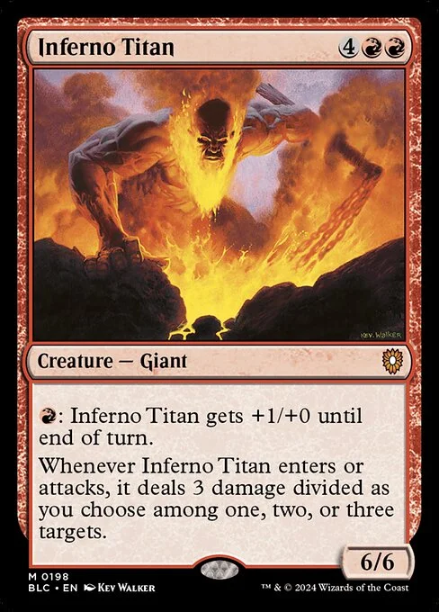 Inferno Titan, carta Magic di tipo Creature — Giant illustrata da Kev Walker