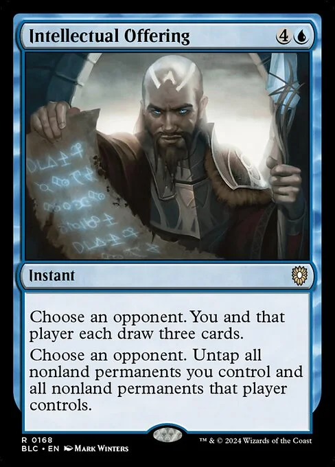 Intellectual Offering, carta Magic di tipo Instant illustrata da Mark Winters