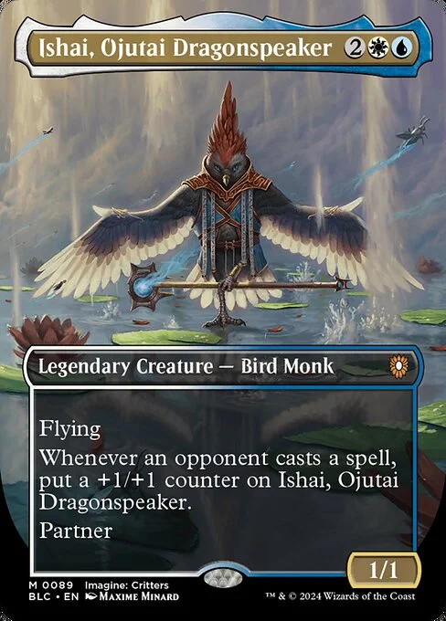 Ishai, Ojutai Dragonspeaker, carta Magic di tipo Legendary Creature — Bird Monk illustrata da Maxime Minard