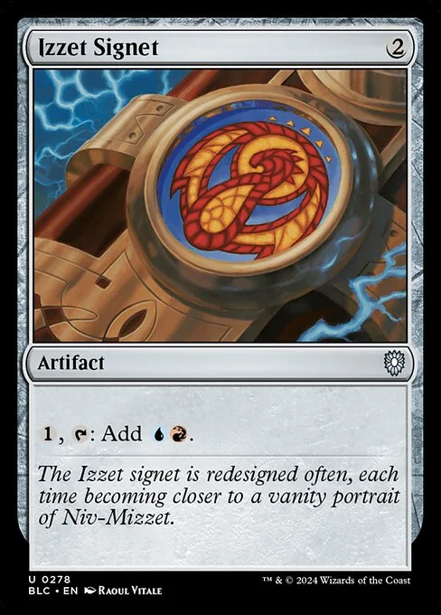 Izzet Signet, carta Magic di tipo Artifact illustrata da Raoul Vitale