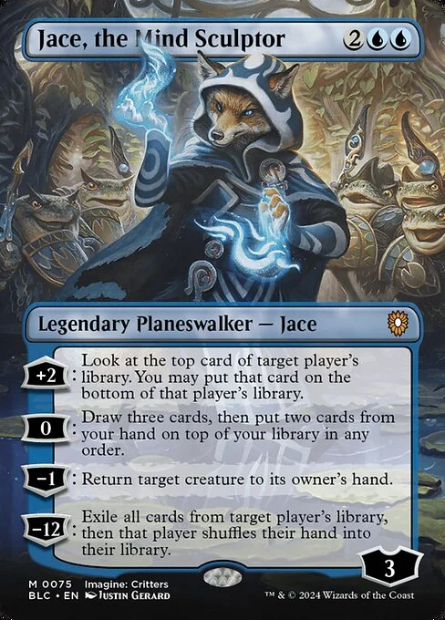 Jace, the Mind Sculptor, carta Magic di tipo Legendary Planeswalker — Jace illustrata da Justin Gerard