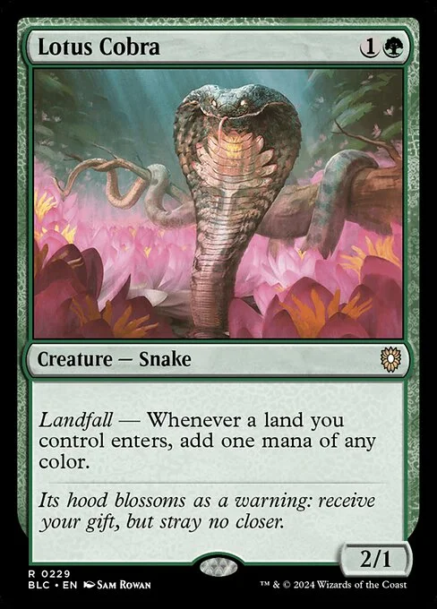 Lotus Cobra, carta Magic di tipo Creature — Snake illustrata da Sam Rowan