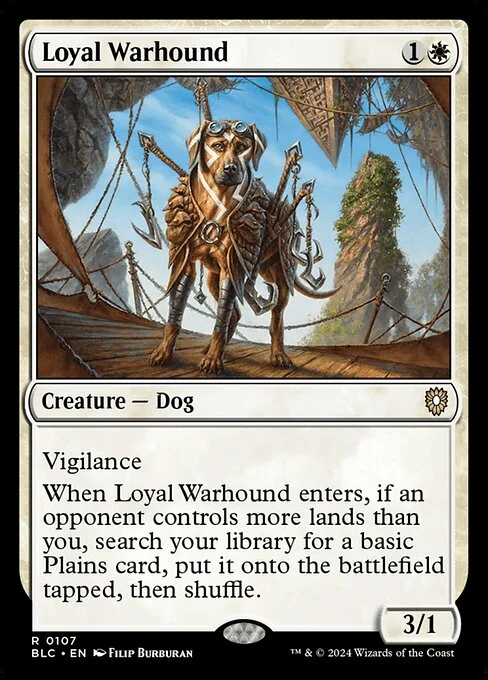 Loyal Warhound, carta Magic di tipo Creature — Dog illustrata da Filip Burburan