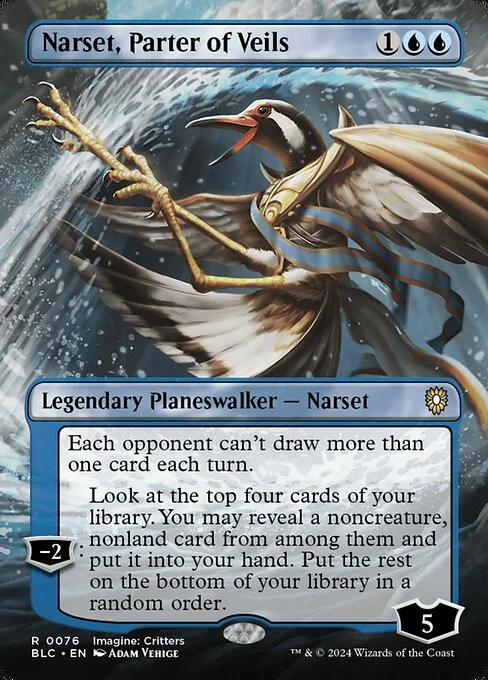 Narset, Parter of Veils, carta Magic di tipo Legendary Planeswalker — Narset illustrata da Adam Vehige