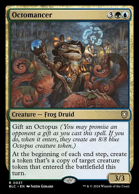 Octomancer, carta Magic di tipo Creature — Frog Druid illustrata da Justin Gerard
