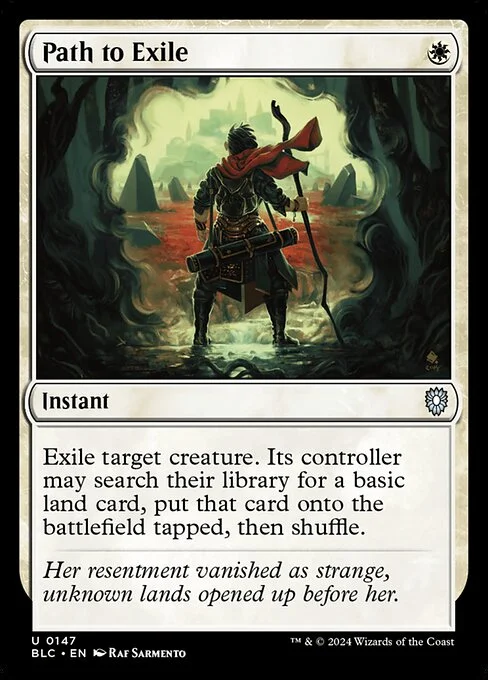 Path to Exile, carta Magic di tipo Instant illustrata da Raf Sarmento