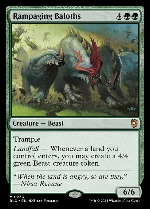 Rampaging Baloths, carta Magic di tipo Creature — Beast illustrata da Steve Prescott