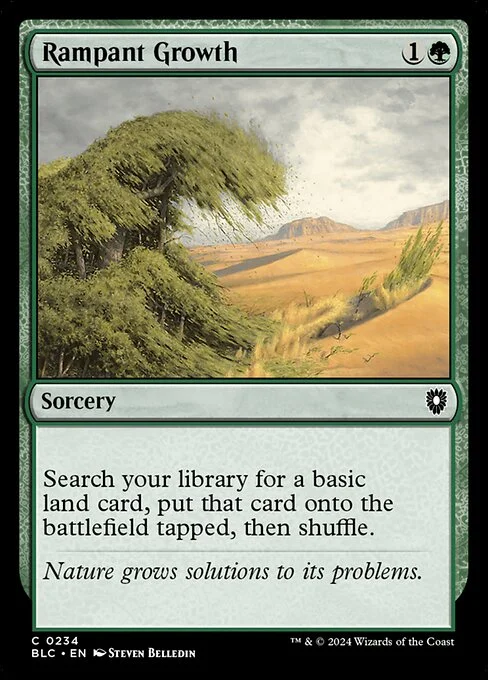 Rampant Growth, carta Magic di tipo Sorcery illustrata da Steven Belledin