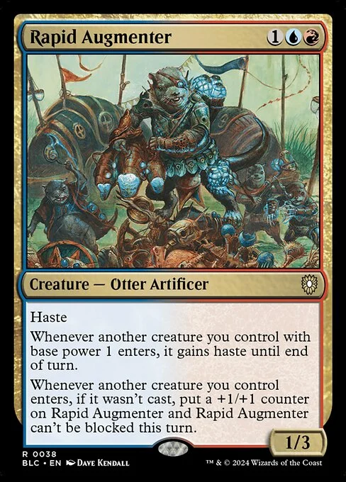Rapid Augmenter, carta Magic di tipo Creature — Otter Artificer illustrata da Dave Kendall