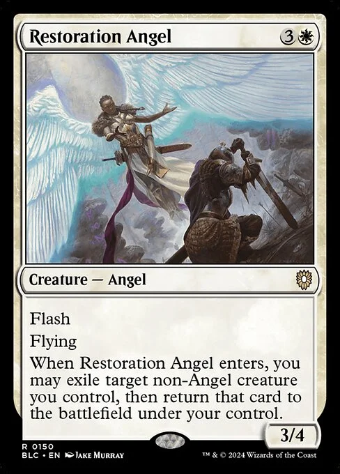 Restoration Angel, carta Magic di tipo Creature — Angel illustrata da Jake Murray