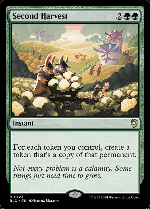 Second Harvest, carta Magic di tipo Instant illustrata da Serena Malyon