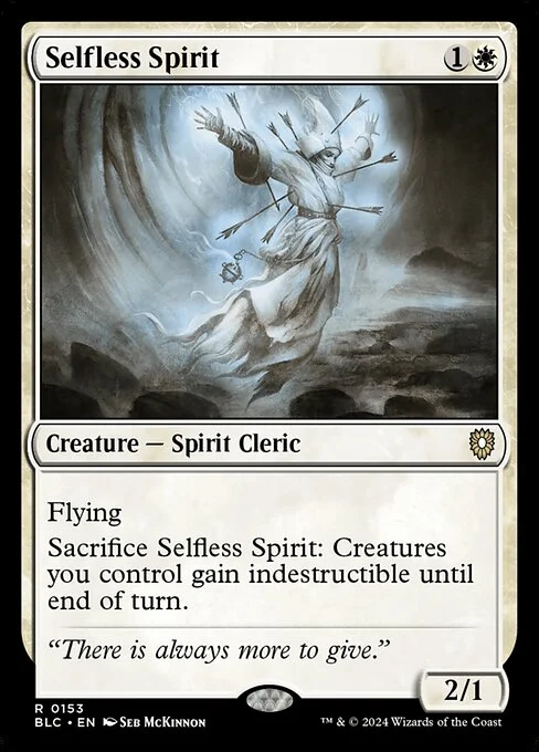 Selfless Spirit, carta Magic di tipo Creature — Spirit Cleric illustrata da Seb McKinnon