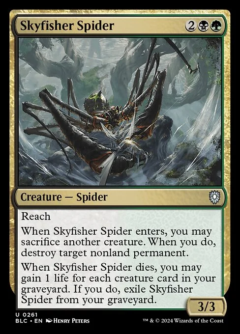 Skyfisher Spider, carta Magic di tipo Creature — Spider illustrata da Henry Peters