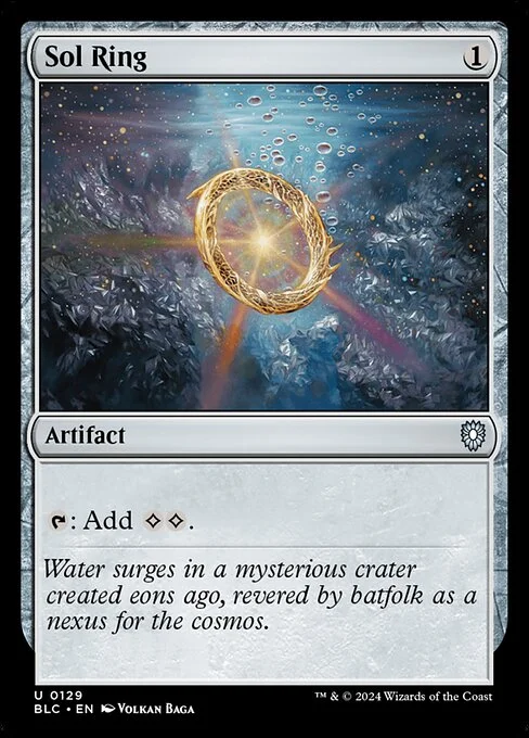 Sol Ring, carta Magic di tipo Artifact illustrata da Volkan Baǵa