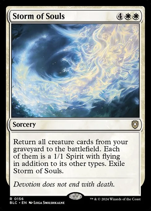 Storm of Souls, carta Magic di tipo Sorcery illustrata da Liiga Smilshkalne