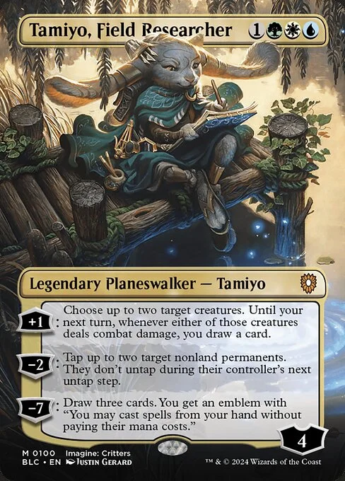 Tamiyo, Field Researcher, carta Magic di tipo Legendary Planeswalker — Tamiyo illustrata da Justin Gerard