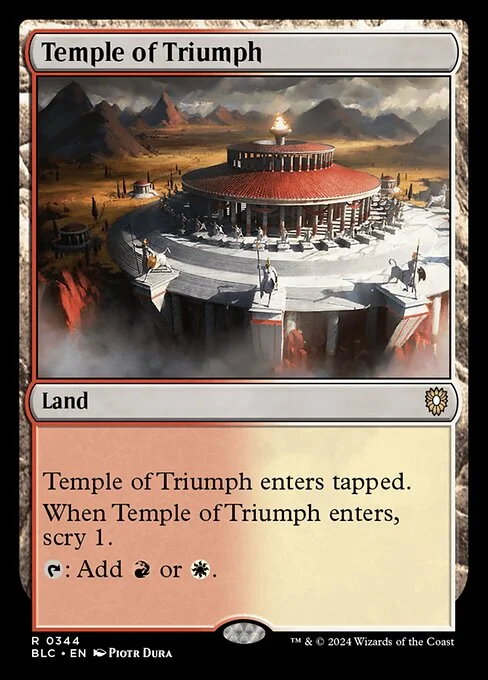Temple of Triumph, carta Magic di tipo Land illustrata da Piotr Dura