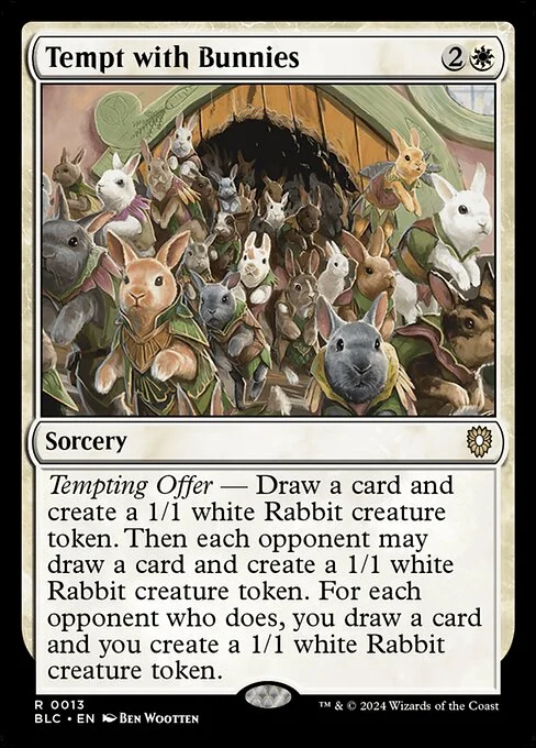 Tempt with Bunnies, carta Magic di tipo Sorcery illustrata da Ben Wootten