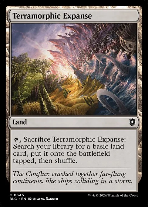 Terramorphic Expanse, carta Magic di tipo Land illustrata da Alayna Danner