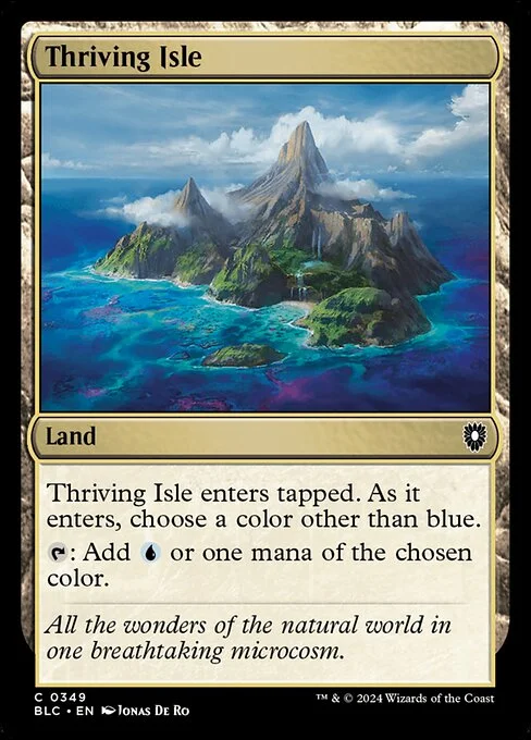 Thriving Isle, carta Magic di tipo Land illustrata da Jonas De Ro