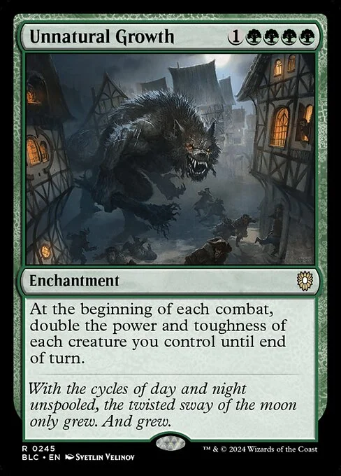 Unnatural Growth, carta Magic di tipo Enchantment illustrata da Svetlin Velinov