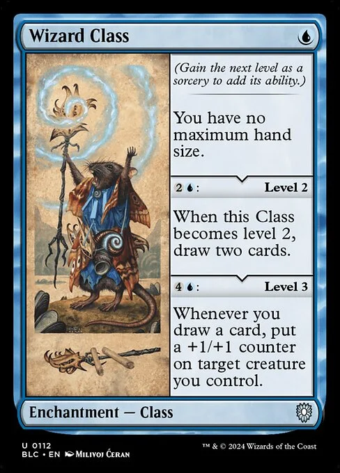 Wizard Class, carta Magic di tipo Enchantment — Class illustrata da Milivoj Ćeran