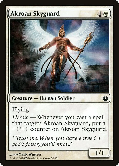 Akroan Skyguard, carta Magic di tipo Creature — Human Soldier illustrata da Mark Winters