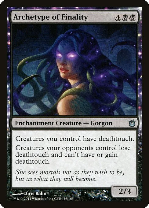 Archetype of Finality, carta Magic di tipo Enchantment Creature — Gorgon illustrata da Chris Rahn