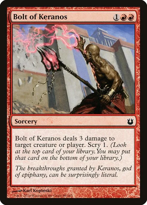 Bolt of Keranos, carta Magic di tipo Sorcery illustrata da Karl Kopinski