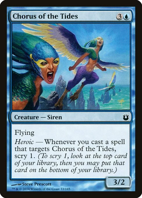 Chorus of the Tides, carta Magic di tipo Creature — Siren illustrata da Steve Prescott