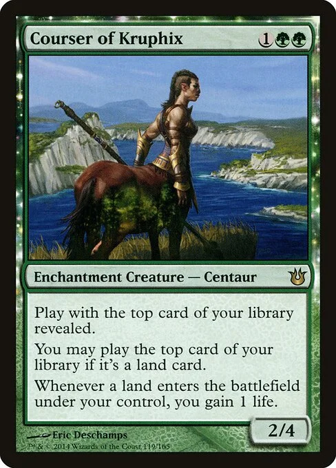 Courser of Kruphix, carta Magic di tipo Enchantment Creature — Centaur illustrata da Eric Deschamps