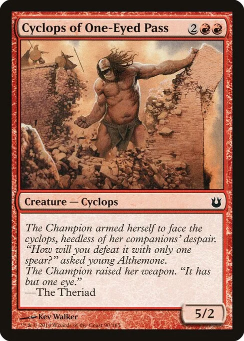 Cyclops of One-Eyed Pass, carta Magic di tipo Creature — Cyclops illustrata da Kev Walker