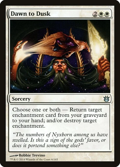 Dawn to Dusk, carta Magic di tipo Sorcery illustrata da Robbie Trevino