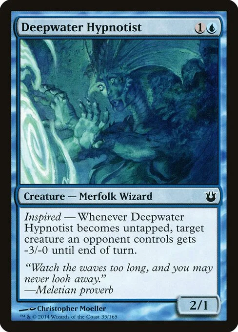 Deepwater Hypnotist, carta Magic di tipo Creature — Merfolk Wizard illustrata da Christopher Moeller