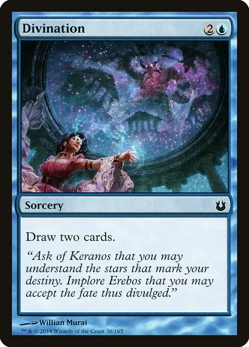 Divination, carta Magic di tipo Sorcery illustrata da Willian Murai