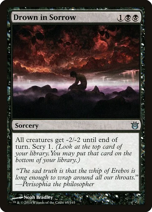 Drown in Sorrow, carta Magic di tipo Sorcery illustrata da Noah Bradley