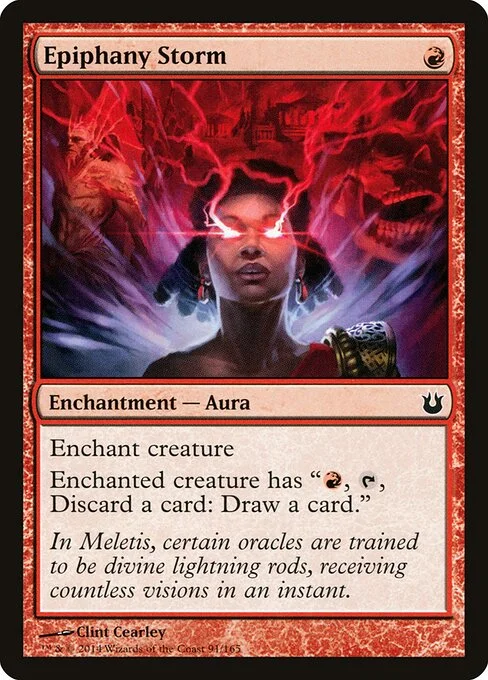 Epiphany Storm, carta Magic di tipo Enchantment — Aura illustrata da Clint Cearley